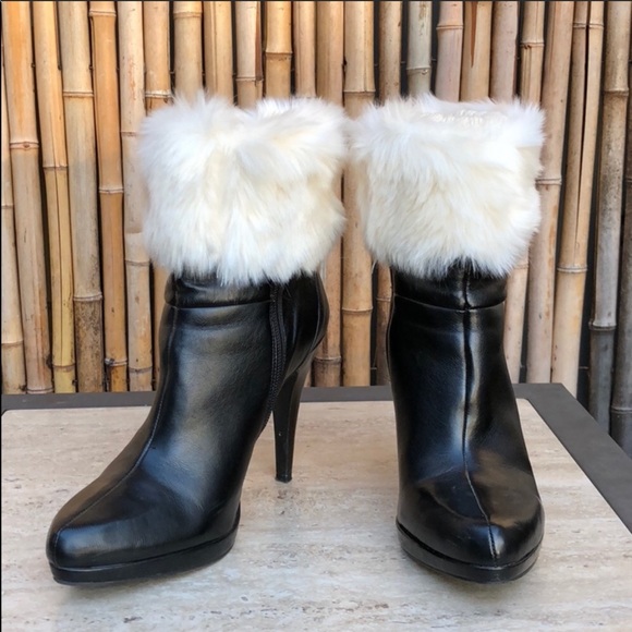 BRAND NEW Burgundy Wine Faux Fur Cuff Boot Topper Leg Warmer - Picture 3 of 5